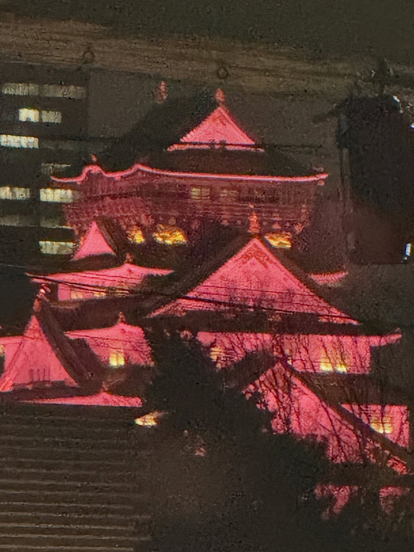 大阪城のライトアップ